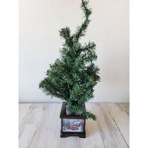 Tree AS‎ IS scenic base tabletop pine home decor figure unique